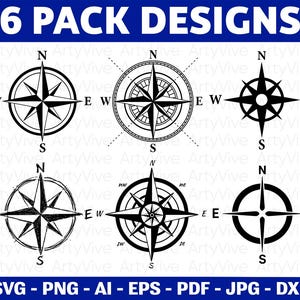 Compass Rose SVG, Compass SVG Designs, Nautical Compass SVG, Vintage Compass Rose, Adventure Compass svg, Cricut, Navigation svg, geography