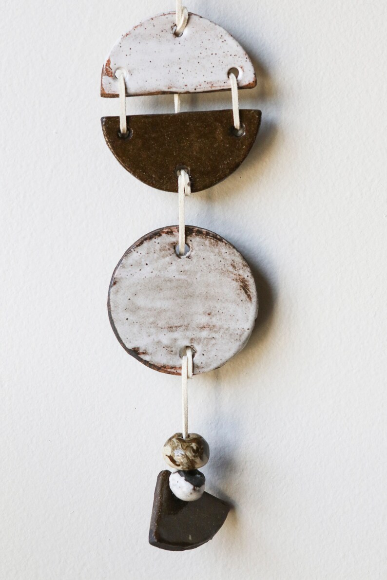 Ceramic wall hanging pottery mid century boho rustic Etsy