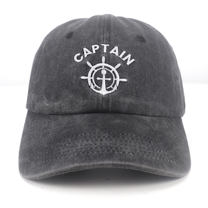 Embroidered Captain Hat, First Mate Hat, Adjustable Baseball Hats, Captain Hat, Anchor Boat Crew Hat, Anchor Compass Sailing Boat Cap