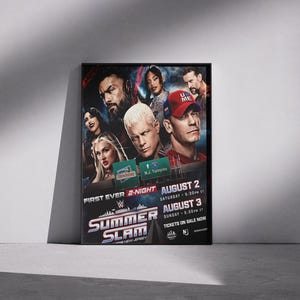 WWE Summer Slam 2025 Poster - Premium Matte Finish - A Must-Have for Wrestling Fans