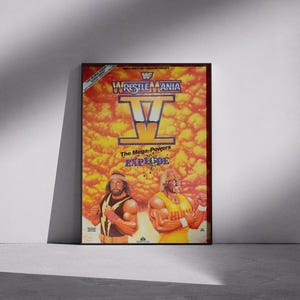 WWE Wrestlemania V Poster - Premium Matte Finish - A Must-Have for Wrestling Fans