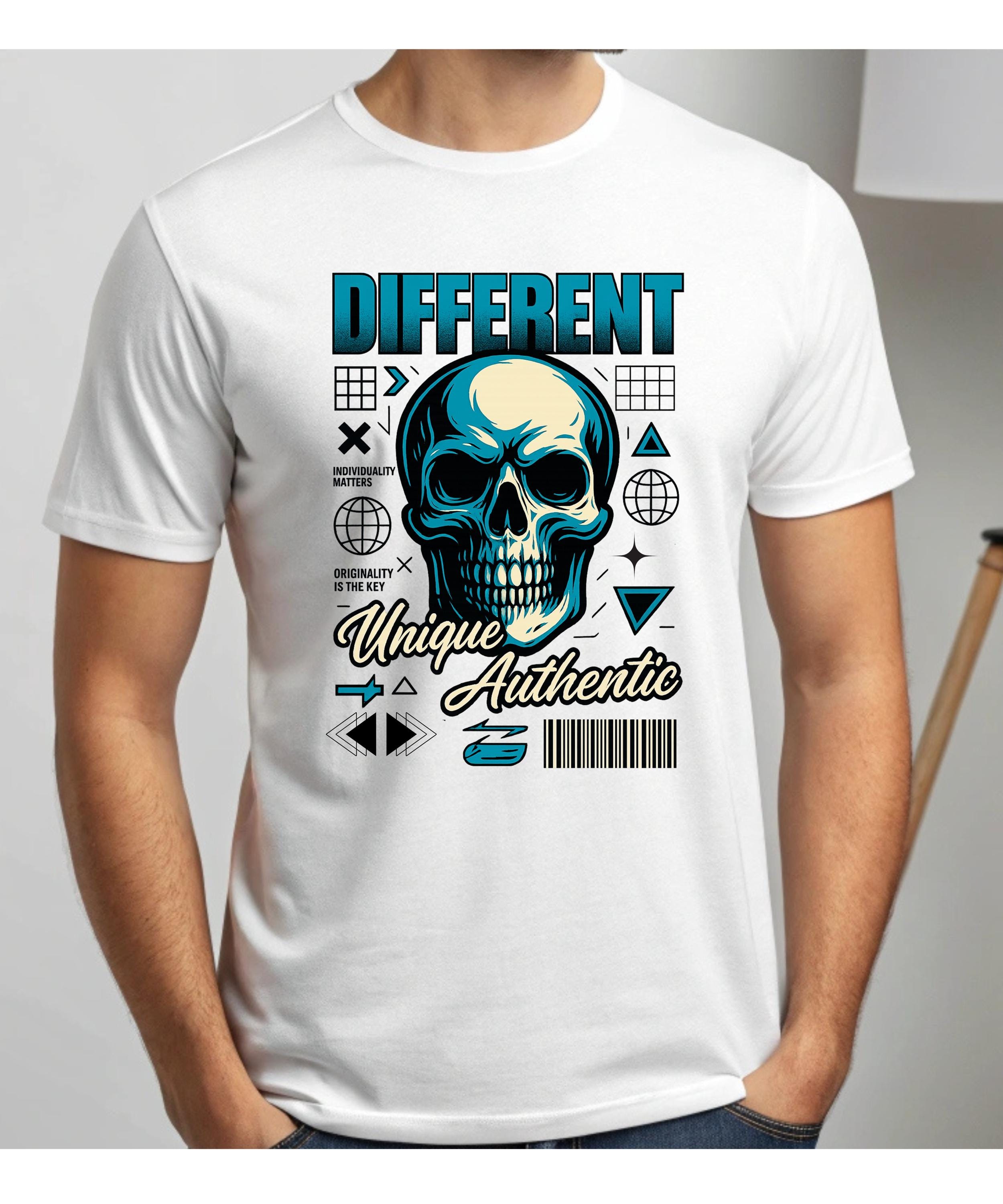 個性的なスカルグラフィックTシャツ | ユニークでオーセンティックな 