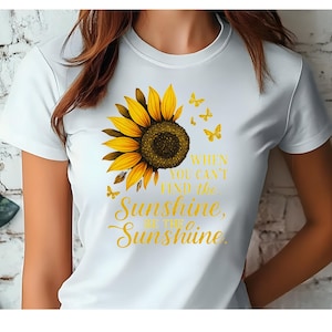 Sunflower Sunshine T-Shirt: Unisex Cotton Tee, Nature Lover Gift