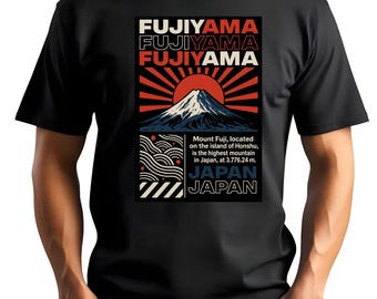 Mount Fuji Graphic Tee, Japan Travel Shirt, Unisex Cotton T-Shirt
