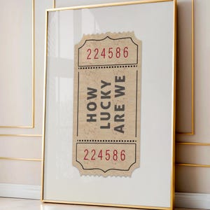 How Lucky Are We Card, Ace of Hearts Poster, Western Cowboy Print, Playing Card Wall Art, Romantic Rustic Decor, Game Room