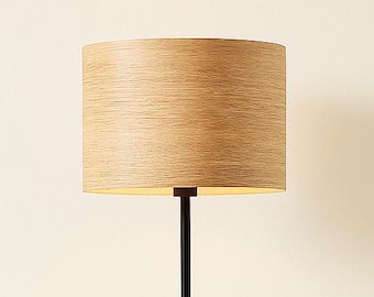 Handmade Oak Wood Floor Lamp: Japandi Scandinavian Style
