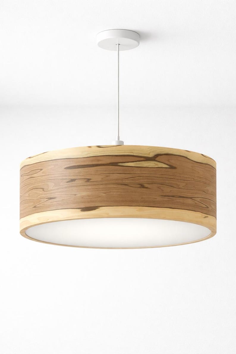 Handmade Walnut Wood Pendant Light – Scandinavian Style Ceiling Lamp red gum tree