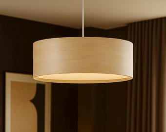 Birch Wood Pendant Light – Japandi Minimalism | Lumori Lamps
