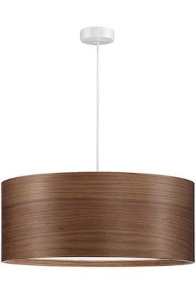 Handmade Walnut Wood Pendant Light – Scandinavian Style Ceiling Lamp european walnut