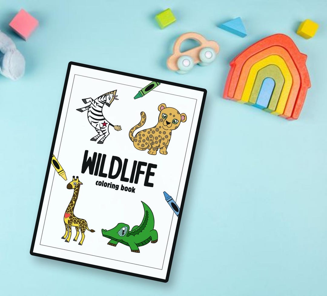Wildlife Animals Coloring Book for Kids – Printable PDF – Blank Pages ...