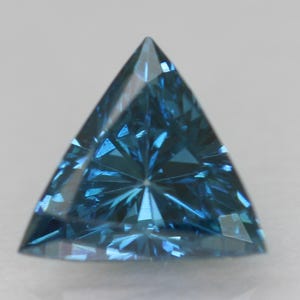 Natural 0.18 ct Blue Diamond – Trillion Cut Loose Gemstone | Untreated Earth Mined | I Color, I1 Clarity | 3.79mm