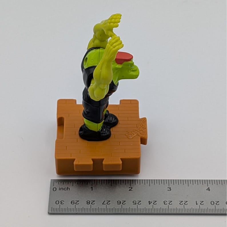 Space Jam Monstar Bang Figure 1996 Warner Bros Vintage Green Monster Toy Base image 4