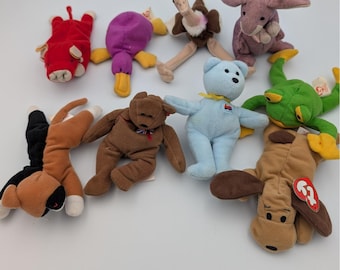 VTG Ty McDonald's Teenie Beanie Babies Lot Snort Patti Big Red Shoe Bear 90s