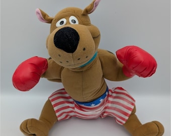 Scooby-Doo Boxing Peluche Peluche Gants Rouges USA Troncs 12 pouces Jouet