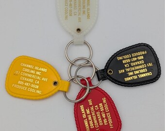 Vintage Channel Islands Cooling Inc Oxnard CA, lot de 4 porte-clés publicitaires