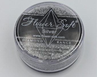 Flower Soft Silver Diamond Range 30ml Jar Craft Scrapbooking Embellishment UK