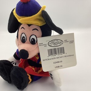 VTG Disney Store Nutcracker Mickey Mouse Bean Bag Plush Toy Exclusive image 4