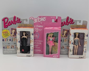 Lot de porte-clés Barbie VTG Solo Spotlight ballerine virevoltante Original des années 1990 NIB