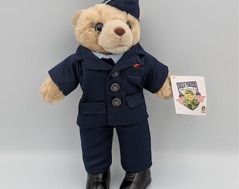 Bear Forces of America USAF vrouwelijke luchtmacht officier jurk blauw uniform pluche