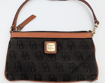 Dooney & Bourke Black Monogram Wristlet Pochette Bag Restoration Project Parts