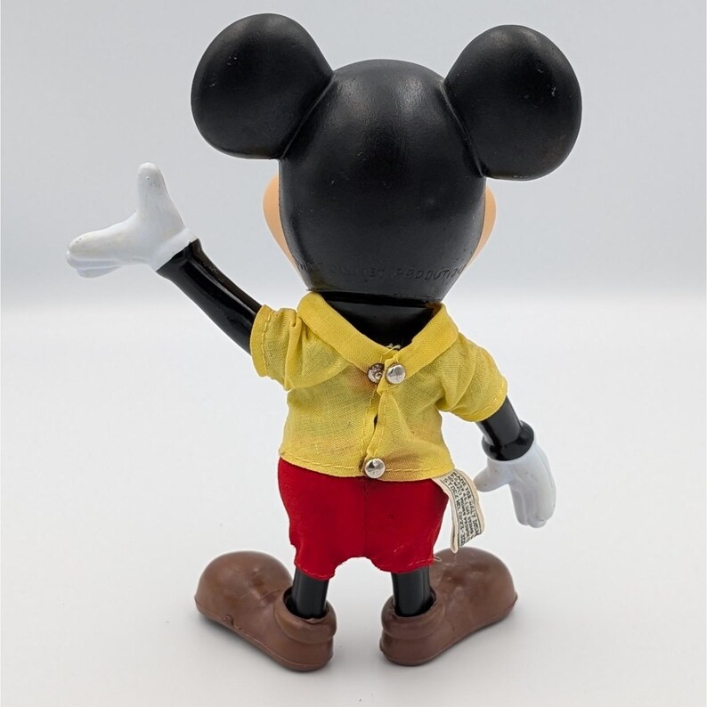 Vintage R. Dakin Walt Disney World Rubber MICKEY MOUSE Figure 8" Poseable 1968 image 2