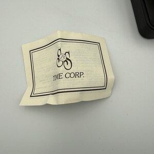 Carls Jr Armbanduhr Gold-Ton Schwarz Lederarmband Stern-Logo Analog Quarz Time Corp Bild 10
