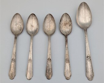 VTG Wm Rogers & Son Memory Hiawatha Silverplate Spoons International Silver IS