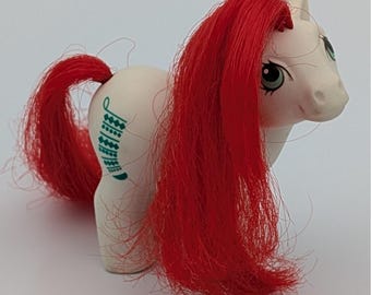 Vintage My Little Pony Baby Stockings G1 1986 Hasbro White Red Hair Christmas
