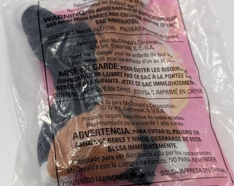 Juguete vintage de la Cajita Feliz de McDonald's, Ty Teenie Beanie Chip Cat n.° 12, sellado, 1999
