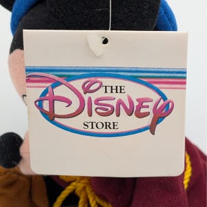 VTG Disney Store Sorcerer Mickey Bean Bag Plush Fantasia Wizard Mickey Mouse image 3