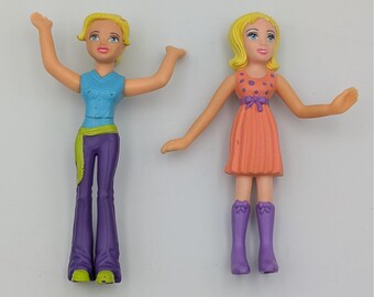 VTG 2006 Polly Pocket Polly World McDonald's Happy Meal Toy 3,5" Lot de 2 An 2000