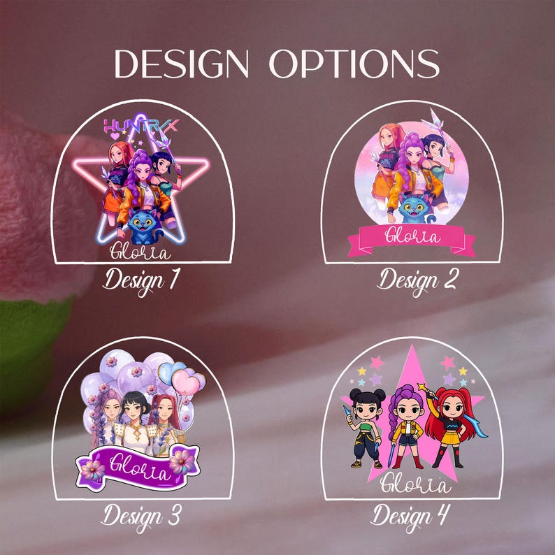 Personalised K-POP DEMON HUNTER Night Light, Led Lamp for Baby Girls ...