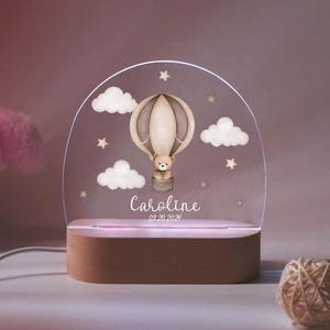 Custom Night Light for baby kids, Moon Stars Clouds Nursery Decor, Personalized gifts, Baby Name Light Night, Kids Room Decor, New Baby Gift