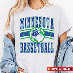 Vintage Style Minnesota Timberwolve Shirt - Minnesota Basketball Bella Canvas T-Shirt – Timberwolves T-Shirt – Minnesota Sports Apparel