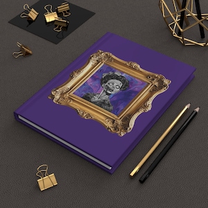 Hardcover Journal, Zombie Lady, Halloween Diary, Back to School, Unique Quirky Gift, Writer Artist Notebook, Matte Notebook