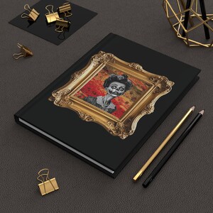 Hardcover Journal, Zombie Lady, Halloween Diary, Back to School, Unique Quirky Gift, Writer Artist Notebook, Matte Notebook