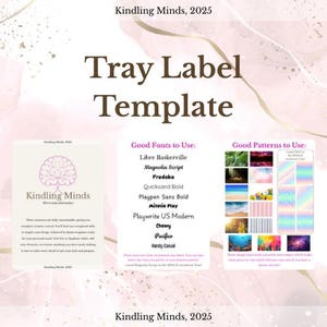 Editable Tray Labels