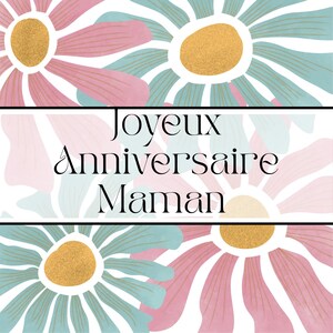 card, digital, printable, Canva, birthday, party, digital, Flower Card