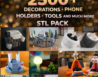 2500+ Functional STL Files – Home Decor, Gadgets, Stands, Holders & More (Digital Archive)