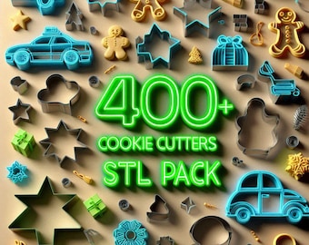 400+ Cookie Cutter STL Bundle | 3D Print Baking Molds | DIY Cookie Shape Files Pack