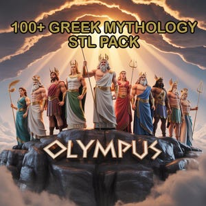 Greek Gods STL Bundle – Printable 3D Models of Mythological Deities | Digital Files for 3D Printing