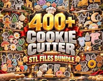 Paquete de más de 400 cortadores de galletas en formato STL / Moldes para hornear con impresión 3D / Archivos para crear formas de galletas