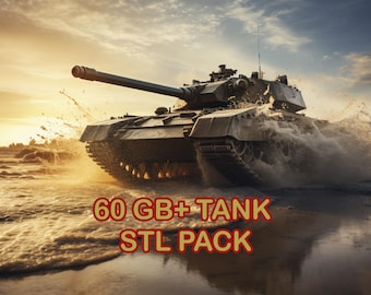 Tank STL Pack: 60GB Military Vehicle 3D Print Models (Digital Download)