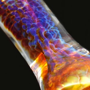 Handblown Color Changing Electric Purple Glass Chillum Pipes