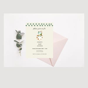 Dinosaur Boy Baby Shower Invitation