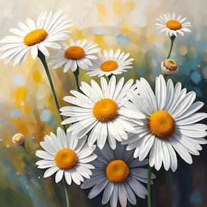Daisy Wall Art | Daisies | Instant Download | Home Decor | Wall Art | Flower Art | Printable | Art | Digital Art | Print | Flowers |