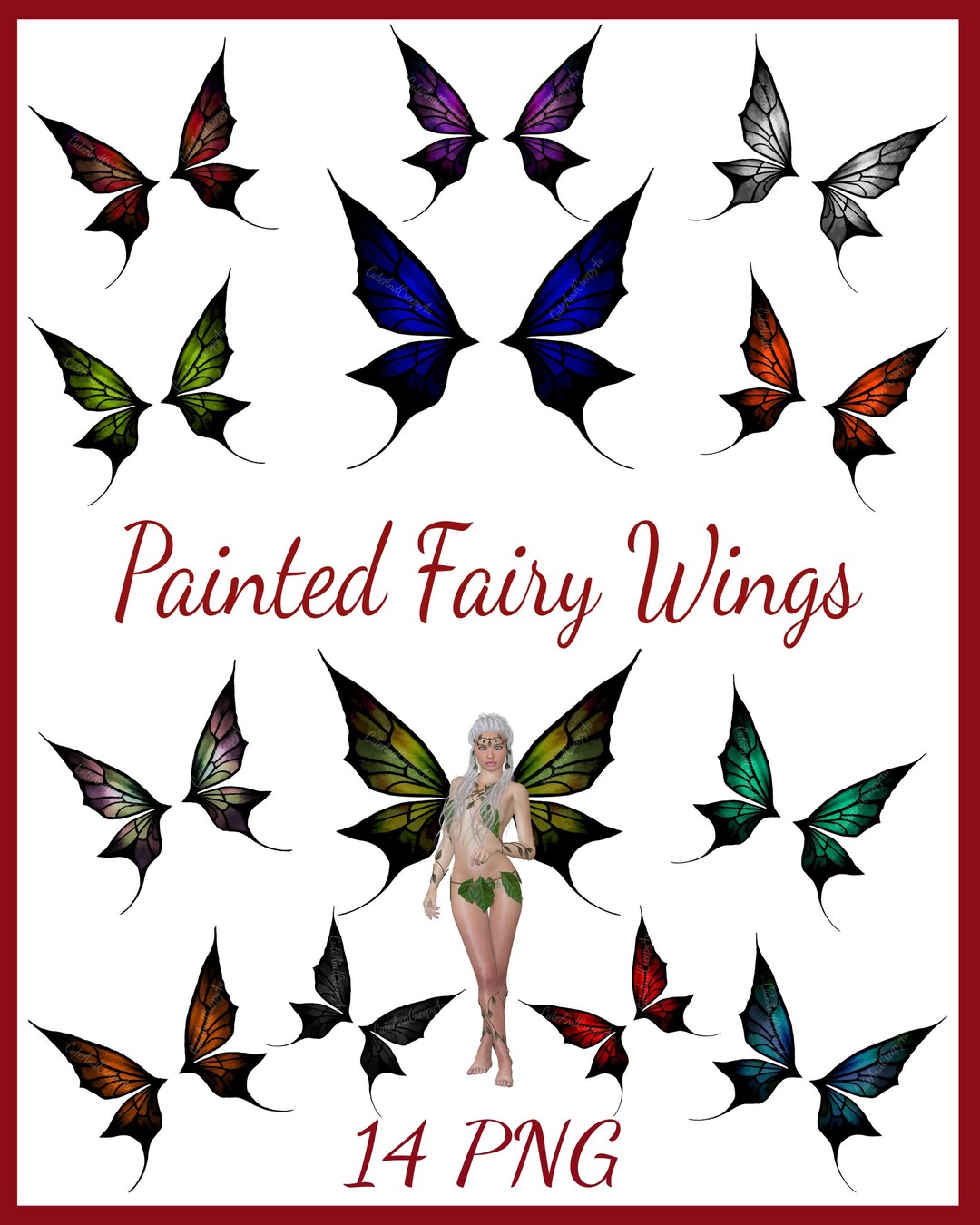 Fairy Wings Clipart Bundle: Fantasy PNG Images (digital Download) - Etsy