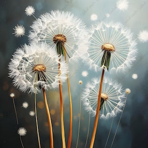 Dandelion Wall Art | Dandelion | Instant Download | Home Decor | Wall Art | Flower Art | Printable | Art | Digital Art | Print | Flowers |