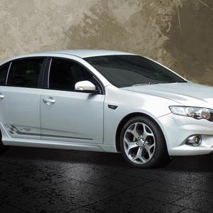 Ford XR50 sedan car side racing rocker stripe vinyl decal sticker graphic kit set of 2