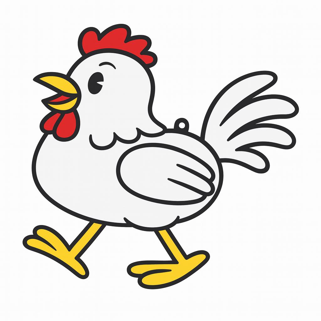 鶏の壁アート – ゴムホース風キャラクターデコレーション（3Dプリント） - Etsy 日本, image size:1024x1024